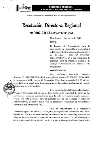 Comunicado: Fe de Erratas - Gobierno Regional de San MartÃ­n