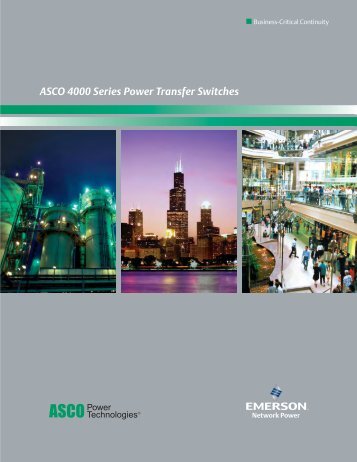 ASCO 4000 Series Power Transfer Switches - Emergency Systems ...