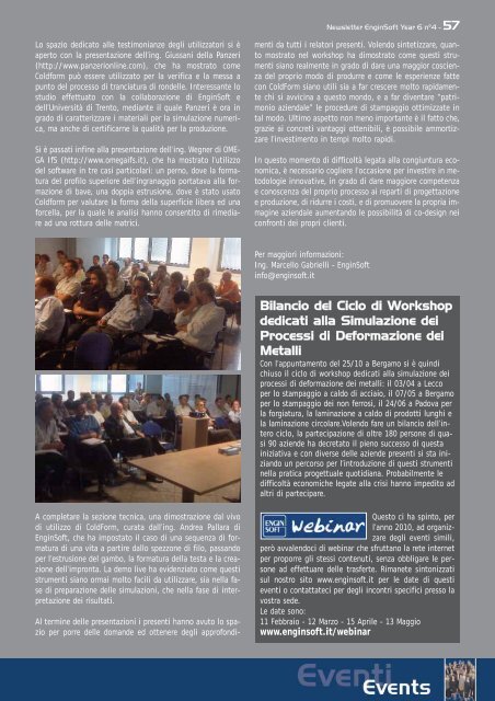 software training courses 2010 corsi di addestramento ... - EnginSoft