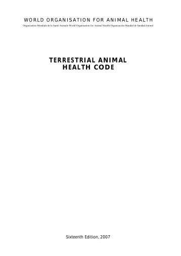 TERRESTRIAL ANIMAL HEALTH CODE - OIE Africa