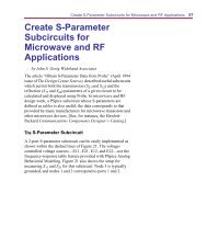 Create S-Parameter Subcircuits for Microwave and RF Applications