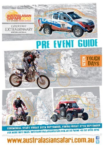 2013 Pre Event Guide - Australasian Safari