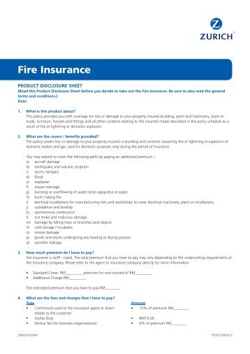 Fire Insurance - Zurich