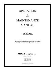 OPERATION & MAINTENANCE MANUAL TC670E - RTI Technologies