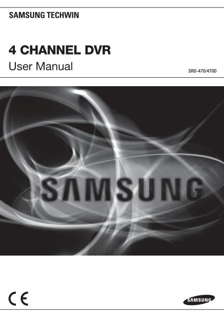 User Manual Samsung SRD-470D/470DC DVR