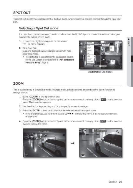 User Manual Samsung SRD-470D/470DC DVR