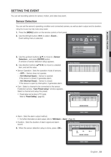 User Manual Samsung SRD-470D/470DC DVR