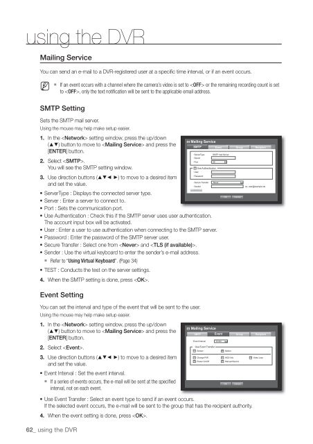 User Manual Samsung SRD-470D/470DC DVR