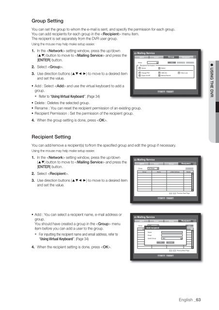 User Manual Samsung SRD-470D/470DC DVR