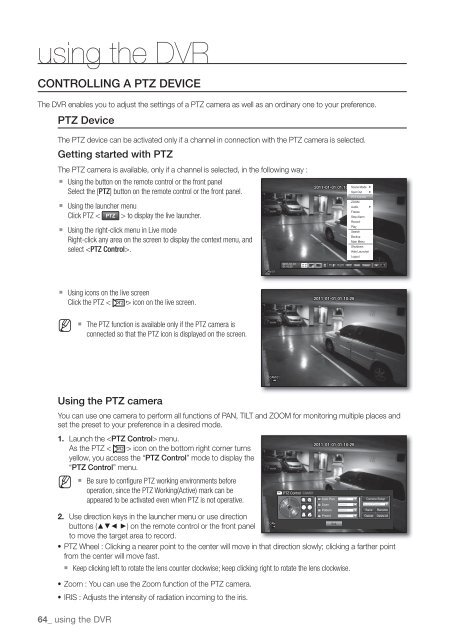 User Manual Samsung SRD-470D/470DC DVR