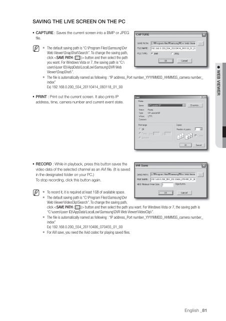 User Manual Samsung SRD-470D/470DC DVR