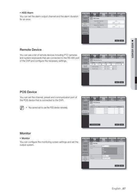 User Manual Samsung SRD-470D/470DC DVR