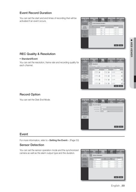 User Manual Samsung SRD-470D/470DC DVR