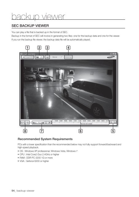 User Manual Samsung SRD-470D/470DC DVR