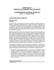 Quo Vadis Salud PÃºblica - Facultad de Ciencias de la Salud