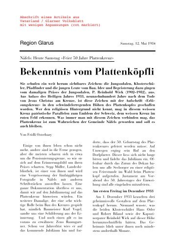 Bekenntnis vom Plattenköpfli - by gwick.ch