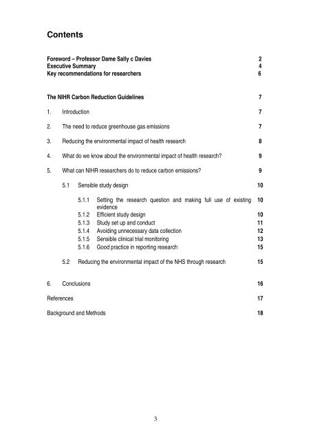 The NIHR Carbon Reduction Guidelines