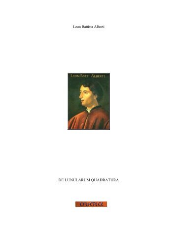 Leon Battista Alberti DE LUNULARUM QUADRATURA - Ousia.it