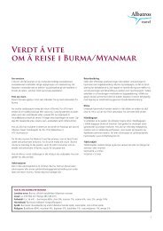 Verdt å vite om å reise i Burma/Myanmar - Albatros Travel