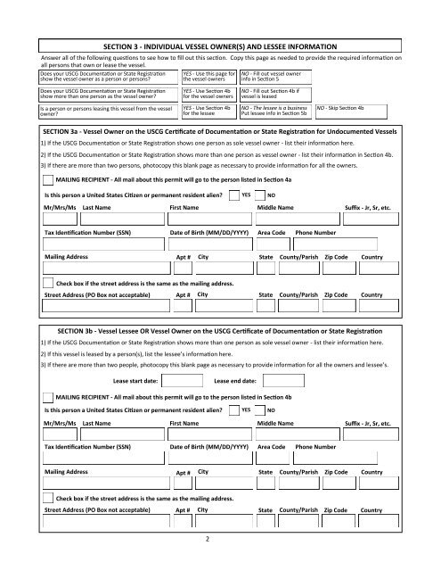 federal permit/certificate application to fish in colombian ... - NOAA