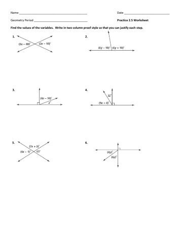 12.13 Geometry 2.5 Worksheet