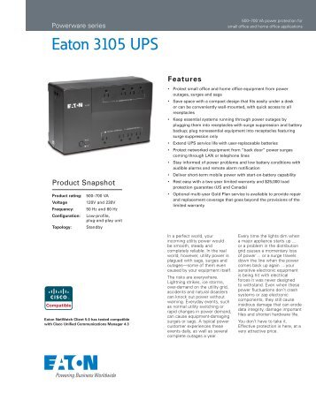 Eaton 3105 UPS - UniPower LLC