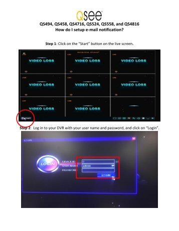 How do I setup e-mail notification - Q-See