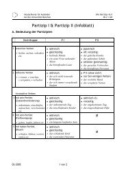 Partizip I & Partizip II (Infoblatt) - dietz & daf