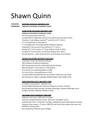 Shawn Quinn's Resume - Coaches Inc