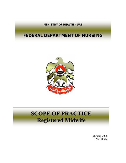 SCOPE OF PRACTICE Registered Midwife - Federal Department of ...