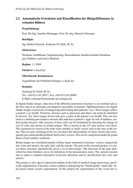 Lehrstuhl fÃ¼r Informatik 5 (Mustererkennung)