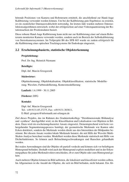 Lehrstuhl fÃ¼r Informatik 5 (Mustererkennung)