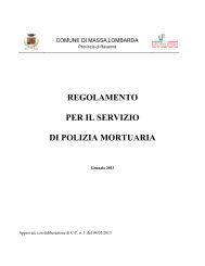 Regolamento di Polizia Mortuaria - Comune di Massa Lombarda