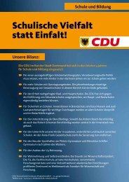 Schule und Bildung - CDU Dortmund