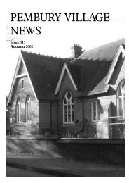 Issue 111 - the Pembury Village Website