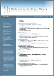 full pdf of issue - Middle East Journal of Family Medicine