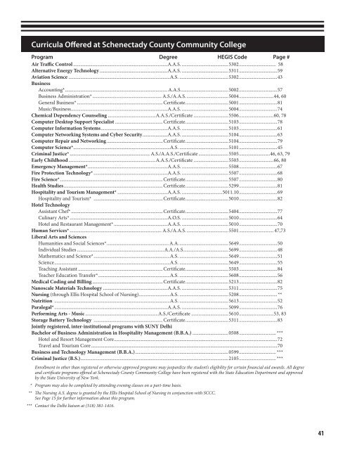 CATALOG - Schenectady County Community College