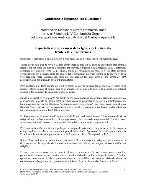15 de mayo de 2007 - Conferencia Episcopal de Guatemala
