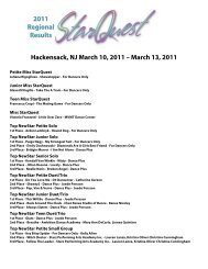 2011 Hackensack Results â StarQuest Dance