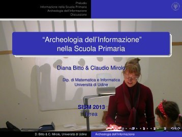 Archeologia dell'Informazione' - Dipartimento di Matematica "U. Dini"