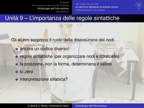 Archeologia dell'Informazione' - Dipartimento di Matematica "U. Dini"