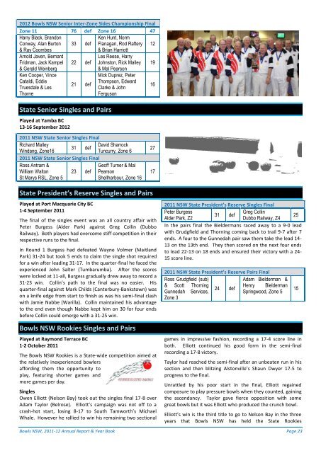 TO DOWNLOAD THE 2012 RNSWBA ANNUAL ... - Bowls NSW