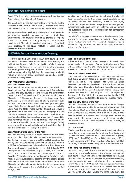 TO DOWNLOAD THE 2012 RNSWBA ANNUAL ... - Bowls NSW