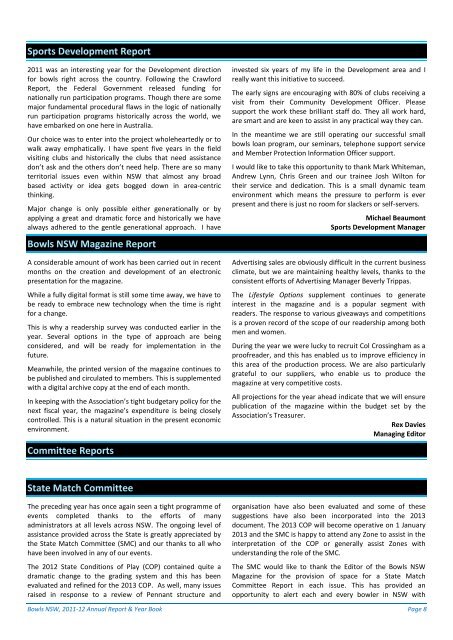 TO DOWNLOAD THE 2012 RNSWBA ANNUAL ... - Bowls NSW