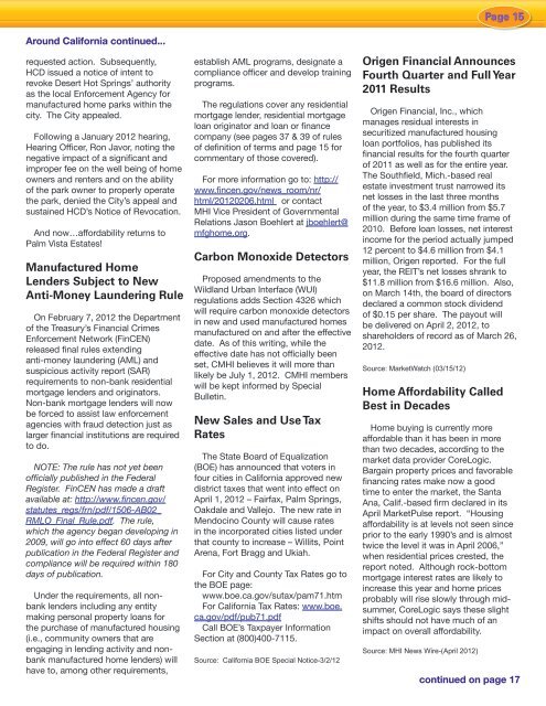 A bi-monthly newsletter published exclusively for member