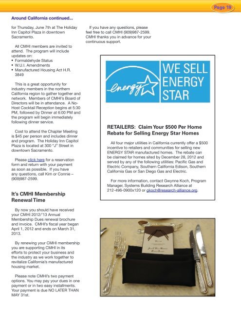 A bi-monthly newsletter published exclusively for member