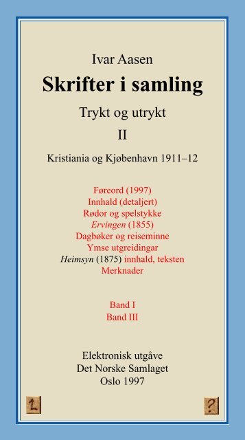 Skrifter i Samling Band 2 - Aasentunet