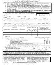 notice and proof of claim for disability benefits - Division of Research ...