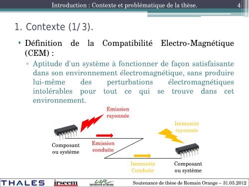 Thèses soutenue par Romain ORANGE - Esigelec