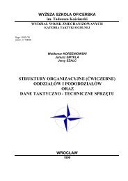 Struktury organizacyjne oddziaÅÃ³w i pododdziaÅÃ³w oraz ... - SpecOps